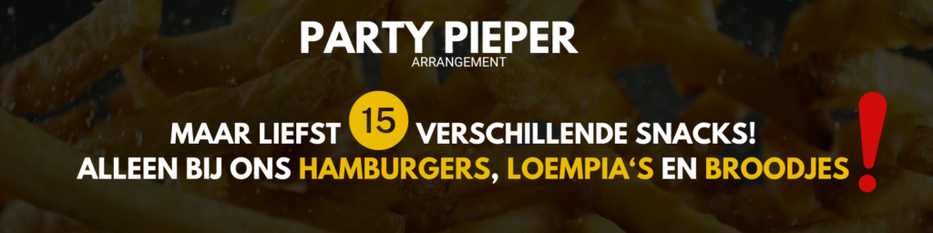 Frietkar reclame banner arrangement party Pieper